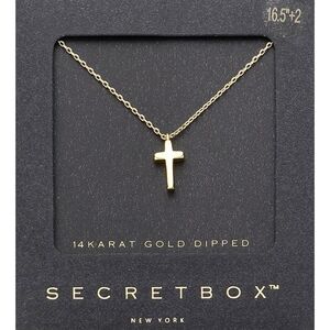 14k Gold Dipped Cross Pendant Necklace